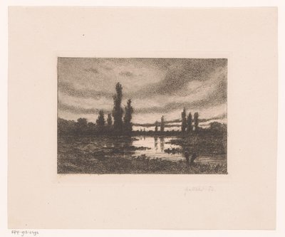 Álamos junto al Leie, cerca de Gante de Emile Puttaert