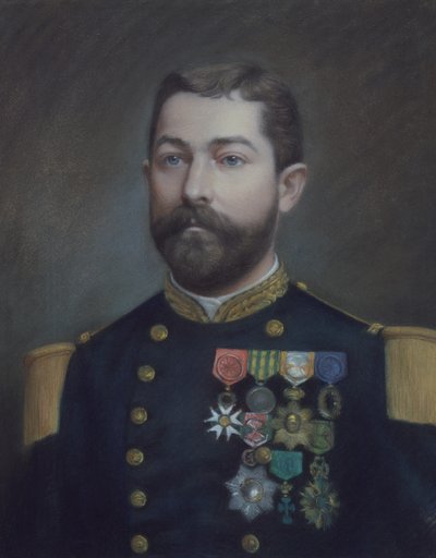 Retrato de Emile Commander Duboc (1852 - 1935), héroe de la conquista de Tonkín (pintura) de Emile Richard Haumont