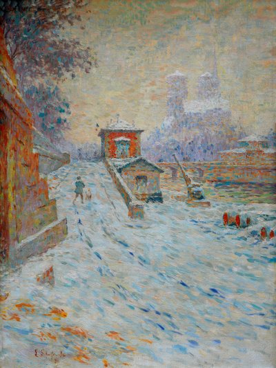Notre-Dame de París (Notre-Dame por la nieve) de Emile Schuffenecker
