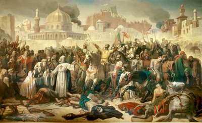 Primera Cruzada: Toma de Jerusalén por los cruzados de Emile Signol