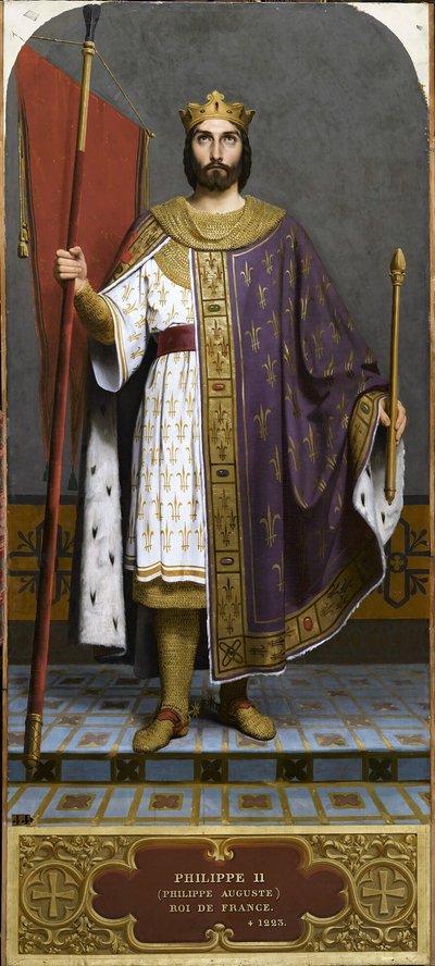Rey Felipe II de Francia 1165-1223, 1840s de Emile Signol