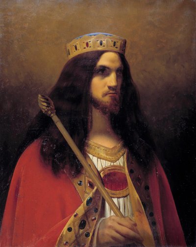 Retrato de Childerico III, rey de Neustria, Austrasia, Borgoña y los Francos de Emile Signol
