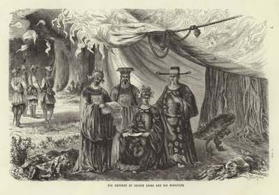Emperador de Cochinchina y sus ministros de Emile Theodore Therond