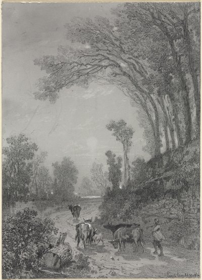 Paisaje con vacas, segunda mitad del siglo XIX de Émile van Marcke