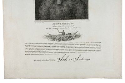 John Sakeouse, un nativo de Jacob Sound, Groenlandia, el primer esquimal conocido en este país, 1816 de Emilia Anderson