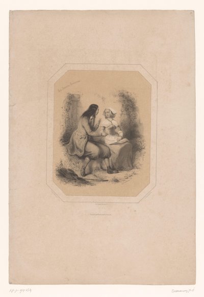 Dos amantes bretones Les Amours Bretonnes (título sobre objeto) de Émilien Desmaisons