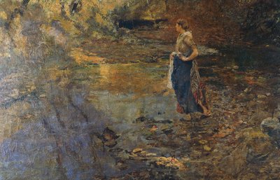 Lavandera, por Emilio Gola (1851-1923) de Emilio Gola