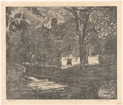 Casa de campo frente al mar de Emilius Wilhelmus Dehé (signed by artist)