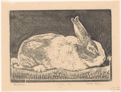 Conejo de Emilius Wilhelmus Dehé (signed by artist)