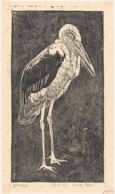 Maraboe de Emilius Wilhelmus Dehé (signed by artist)