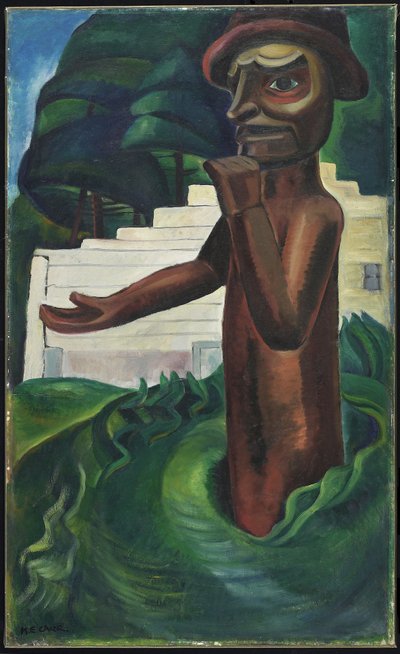 Potlatch Welcome, c.1928 (óleo sobre lienzo) de Emily Carr