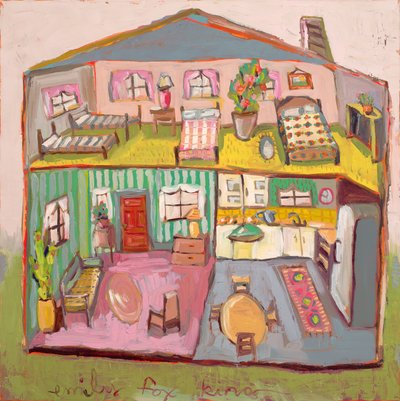 Casa de muñecas 17, 2020 (óleo sobre lienzo) de Emily Fox King