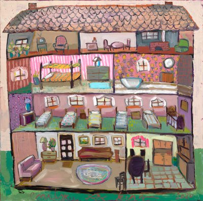 Casa de muñecas 18, 2020 (óleo sobre lienzo) de Emily Fox King