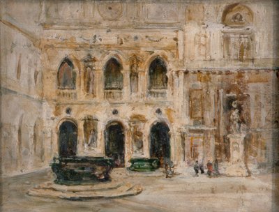 Cortile, Palacio Ducal (óleo sobre tabla) de Emily Murray Paterson