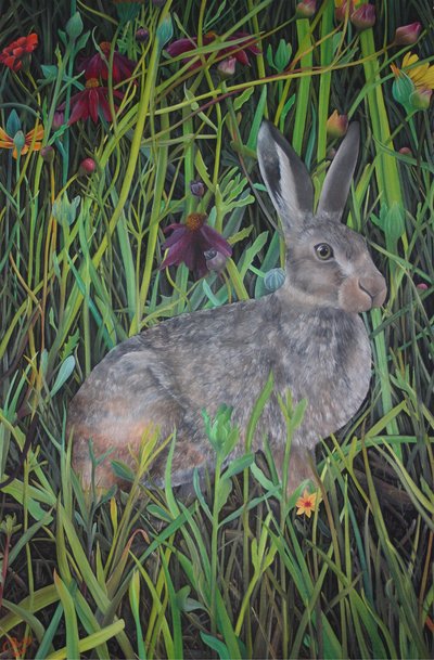 Entre las flores silvestres, 2022 (óleo sobre lienzo) de Emma Pewsey