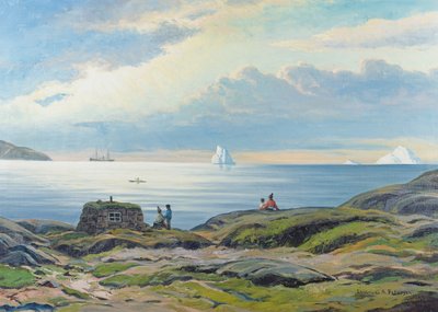 Una vista de la costa, Groenlandia de Emmanuel A. Petersen