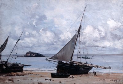 Barcos varados en St Jean, 1884 de Emmanuel Lansyer