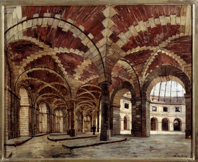 Vista interna del antiguo mercado de trigo de Emmanuel Lansyer