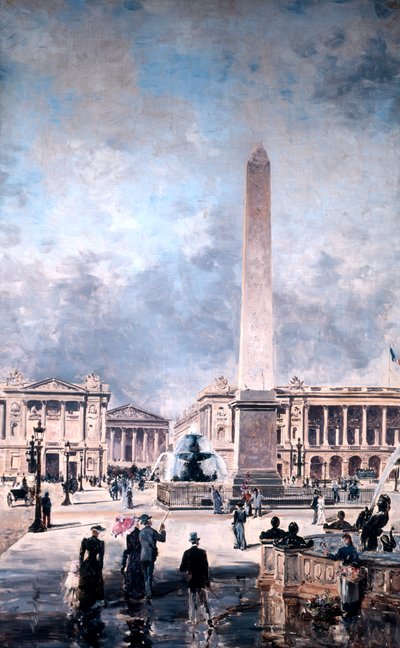 Obelisco de Luxor y la Plaza de la Concordia de Emmanuel Lansyer