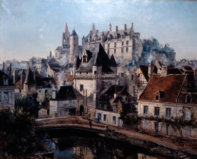 El puerto de Cordelieres y el castillo de Loches, 1891 de Emmanuel Lansyer