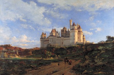 El castillo de Pierrefonds. Hacia 1868 (óleo sobre lienzo) de Emmanuel Lansyer