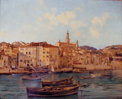 El puerto de Menton 1891 (pintura) de Emmanuel Lansyer