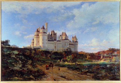 Vista del castillo de Pierrefonds en el Oise de Emmanuel Lansyer