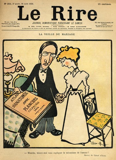 El día antes de la boda, caricatura de la portada de 