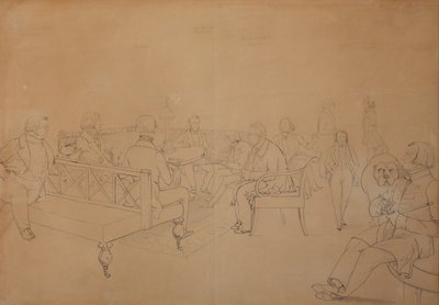 El salón de Avdotya Petrovna Yelagina, 1840s de Emmanuil Alexandrovich Dmitriev Mamonov