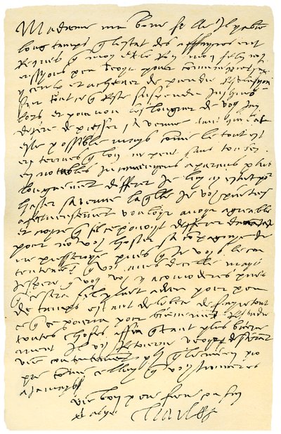 Carta del Emperador Carlos V de España a la Reina María de Inglaterra de Emperor Charles V