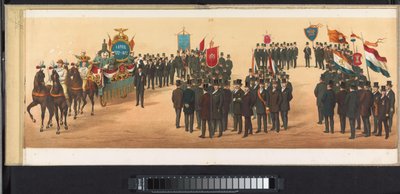Procesión en Haarlem, 1872 (lámina 10) Procesión celebrada en Haarlem, el 1 de abril de 1872. (título de la serie sobre el objeto) de Emrik and Binger