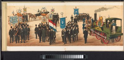 Procesión en Haarlem, 1872 (lámina 11) Procesión celebrada en Haarlem, el 1 de abril de 1872. (título de la serie sobre el objeto) de Emrik and Binger