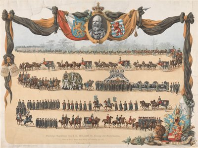 Funeral solemne de S.M. Willem III, Rey de los Países Bajos (...) 4 de diciembre de 1890 (título sobre el objeto) de Emrik and Binger