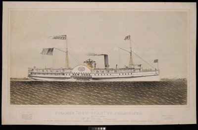 Vapor New York de Filadelfia... H W Chisholm, Comandante... de Endicott Endicott