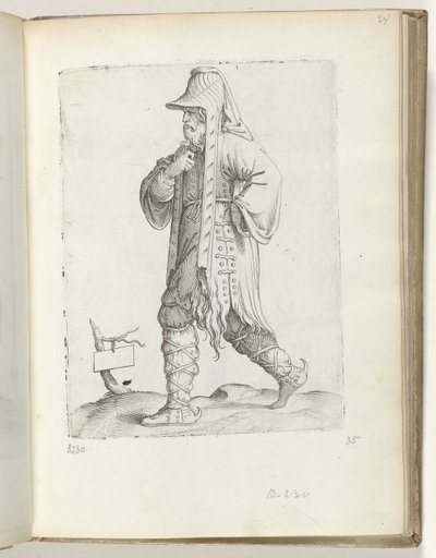 El hombre conoció a baard (tierra onbekend) La actitud de los comerciantes contemporáneos (título de la serie) de Enea Vico