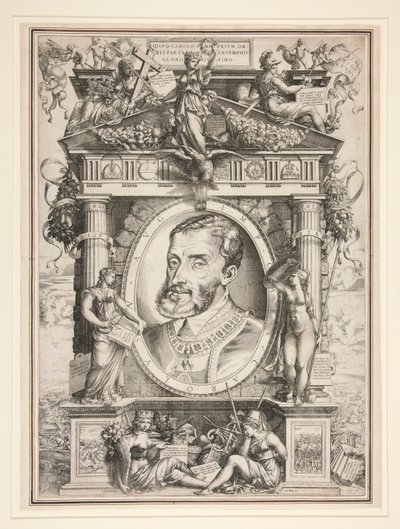 Retrato de Carlos V de Enea Vico