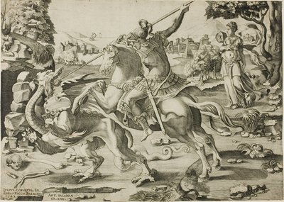 San Jorge y el Dragón de Enea Vico