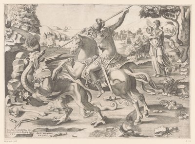 San Jorge y el Dragón de Enea Vico