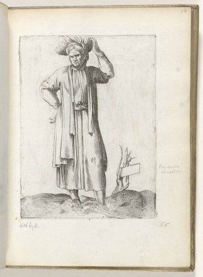 Landman español ca. 1550 La actitud de los comerciantes contemporáneos (título de la serie) de Enea Vico