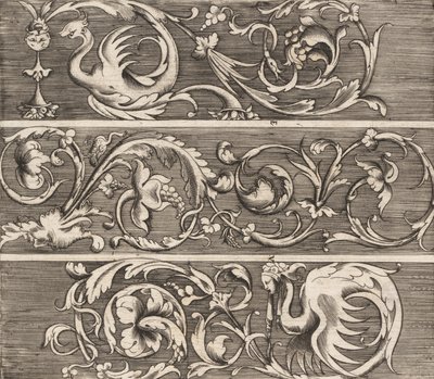 Tres frisos con follaje ornamental, ca. 1541-43 de Enea Vico