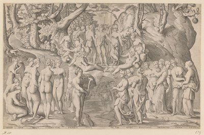 Concurso entre las Musas y las Pierides de Enea Vico