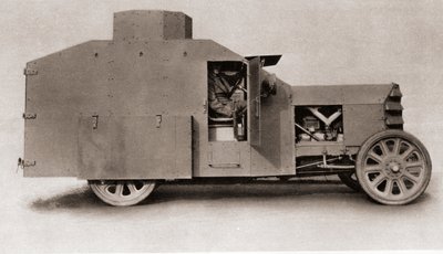 Un coche blindado británico durante la Primera Guerra Mundial, de The Illustrated War News, 1915 de English Photographer