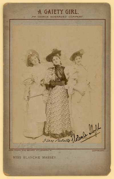 Una chica alegre - Miss Blanche Massey, Grace Palotta, Florence Lloyd de English Photographer