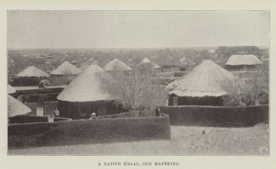 Un Kraal Nativo, Viejo Mafeking de English Photographer