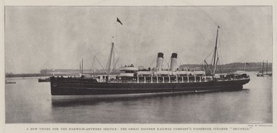 Un nuevo buque para el servicio Harwich-Antwerp, el vapor de pasajeros Brussels de la Great Eastern Railway Company de English Photographer
