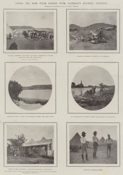 A través de la frontera del Estado Libre con la Infantería Montada de Alderson de English Photographer