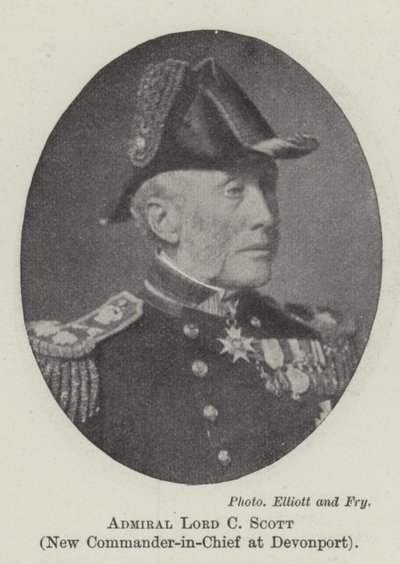 Almirante Lord C Scott, nuevo Comandante en Jefe en Devonport de English Photographer