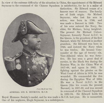 Almirante Sir E Seymour, KCB de English Photographer