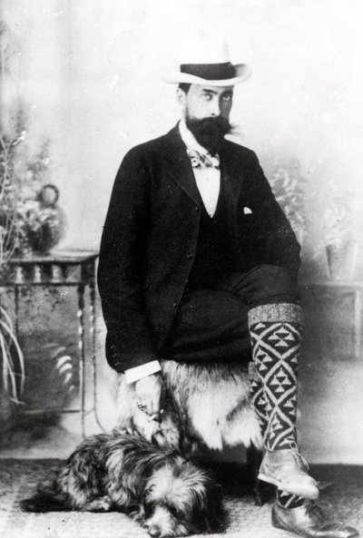 Adrian Hope con Robbie, c. 1880-1900 de English Photographer