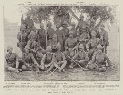 Después de la campaña de Tirah, los oficiales del 2º Batallón del Regimiento Real Irlandés de English Photographer